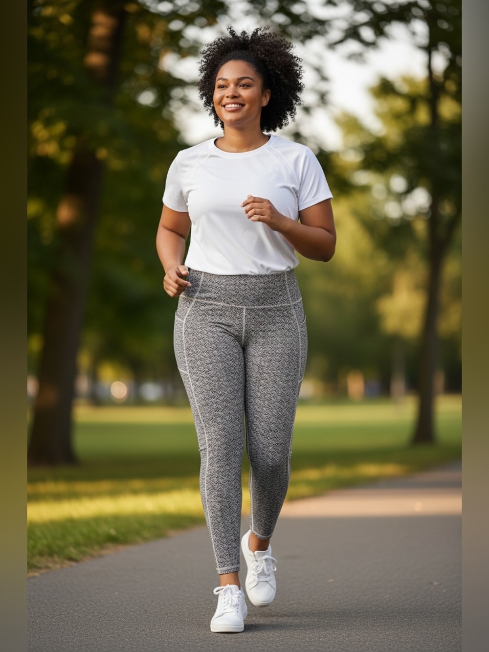 Champion Grey High-Waist Textured Performance Leggings XXL - Picture 2 of 4